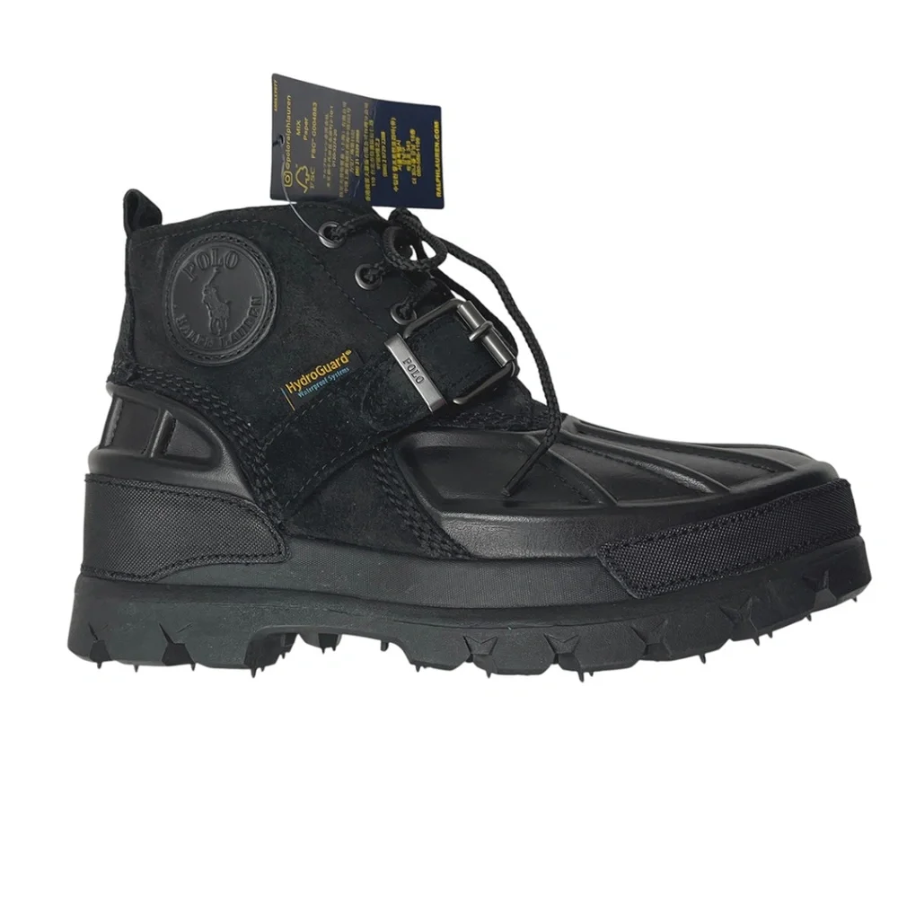 Polo Ralph Lauren Men’s Oslo Low Boot Leather & Suede Black 7D